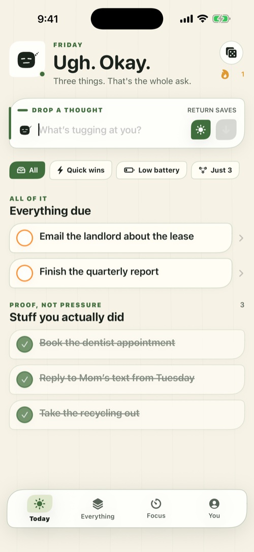 Just Start — today