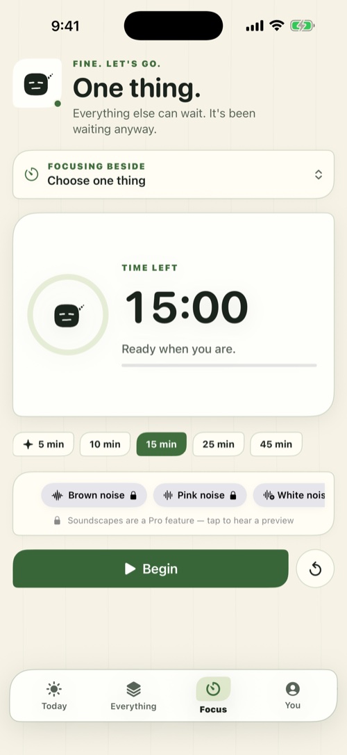 Just Start screenshot