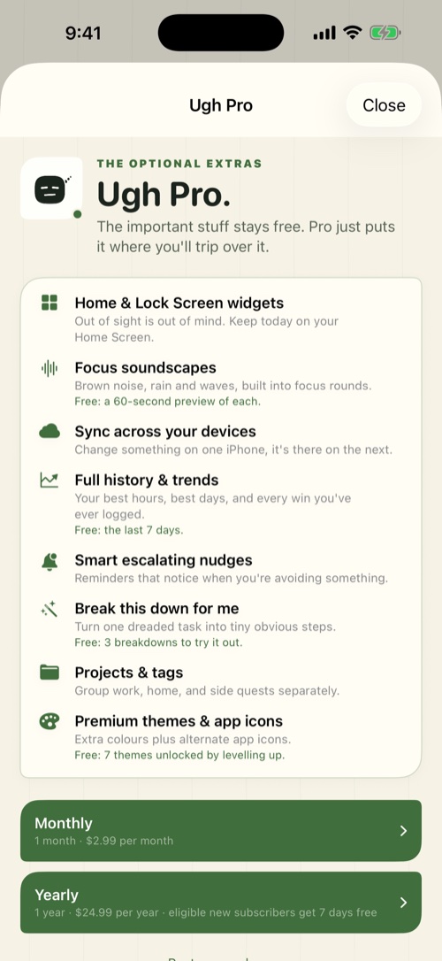 Just Start screenshot